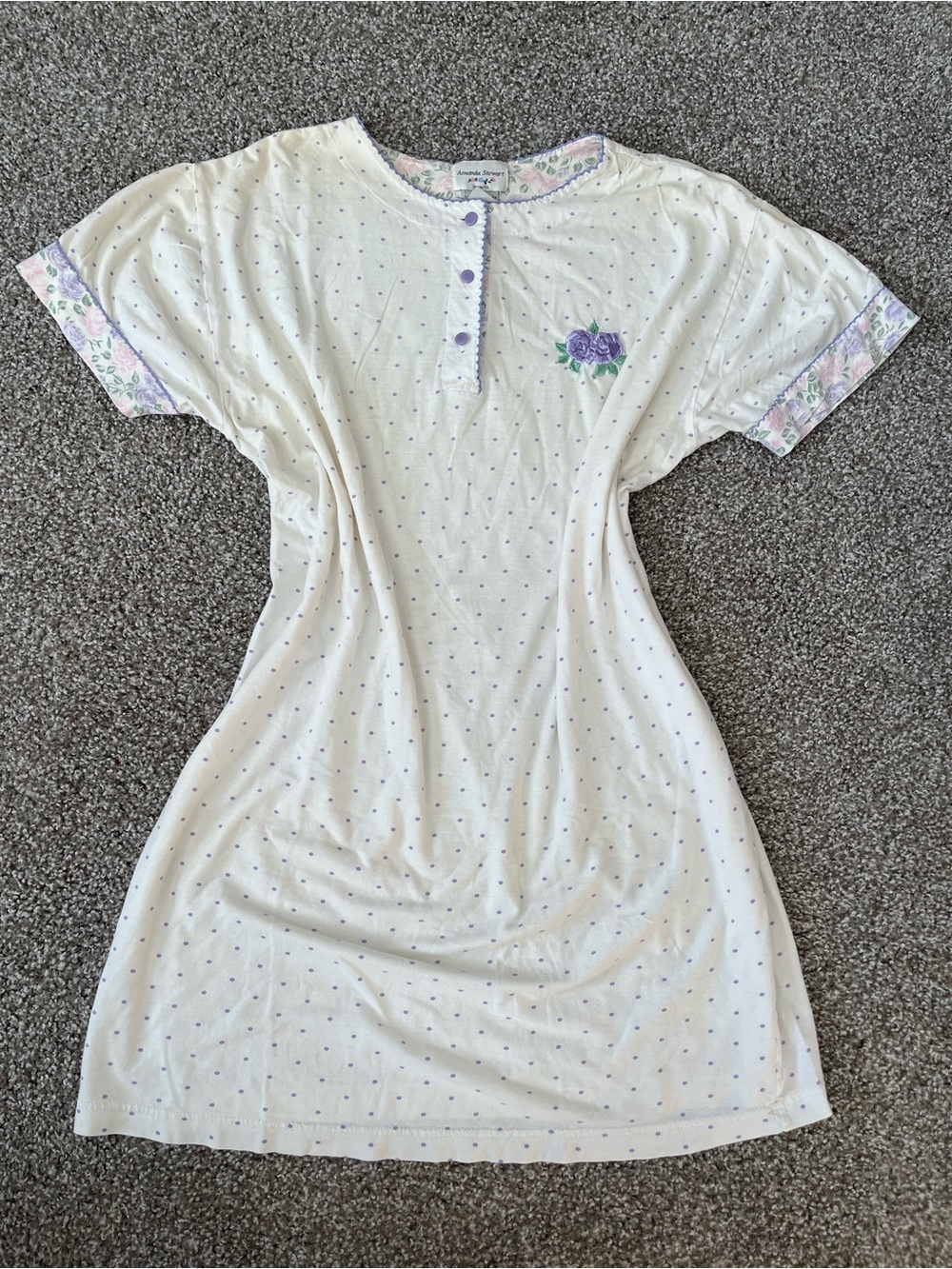 VTG Amanda Stewart Intimates Nightgown Sleepwear Cozy Pajamas 100% Cotton